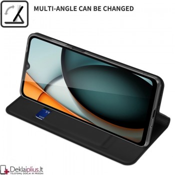 Dux Ducis Skin Pro dirbtinės odos dėklas - juodas (Xiaomi Redmi A3)